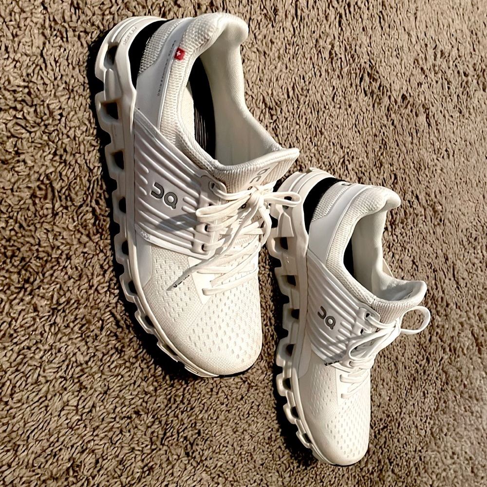 On Cloudswift, women size 8.